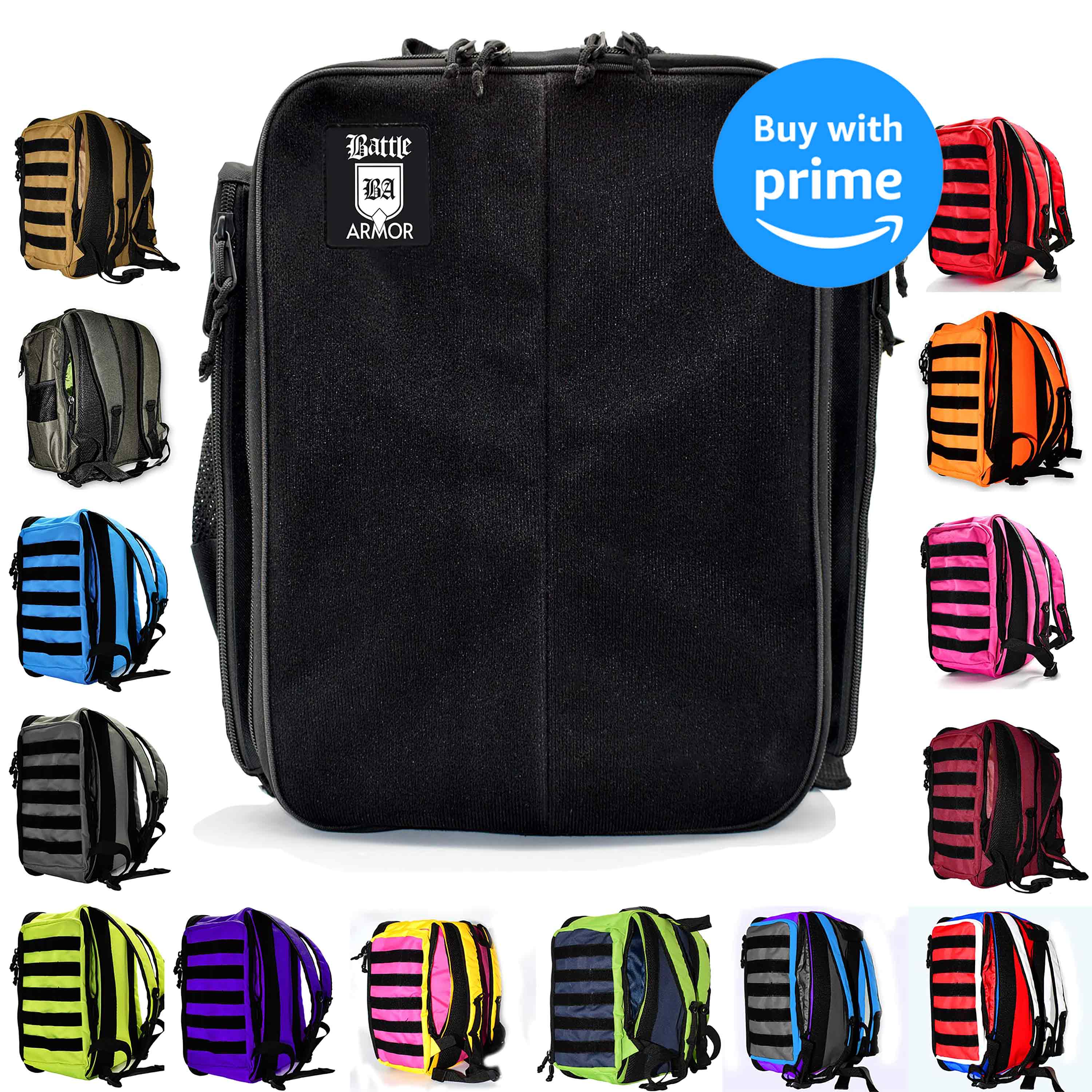 Battle Armor | Cornhole Backpack for Bags | Holds Up to 20 Regulation Sized Cornhole Bags Black